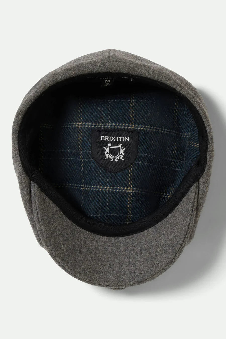 Brixton - Brood Flannel Snap Cap in Heather Grey/Washed Navy