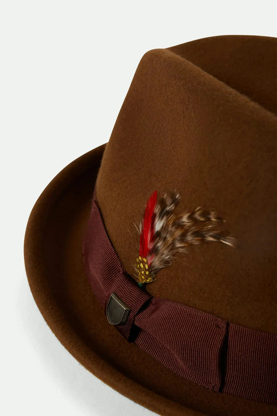 Brixton - Gain Fedora in Coffee and Chestnut
