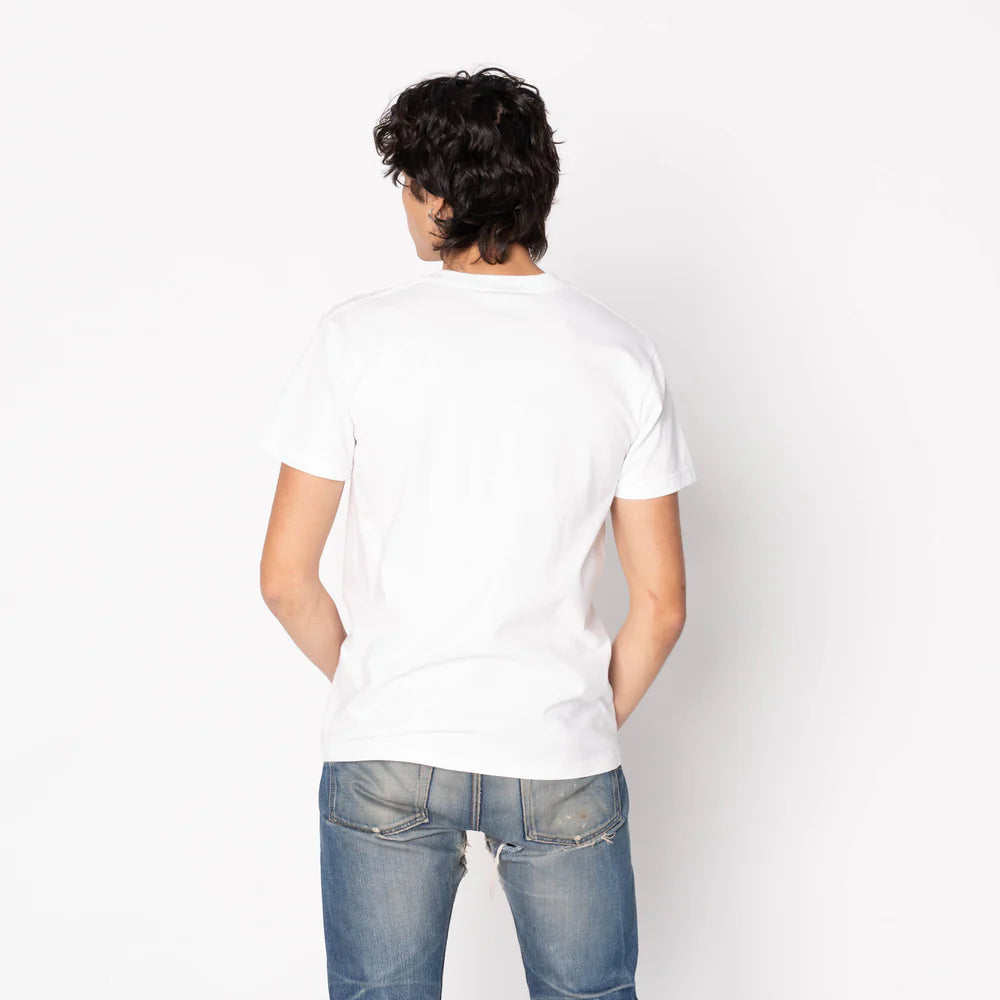 Naked & Famous - Pocket Tee: Origami Poplin in White