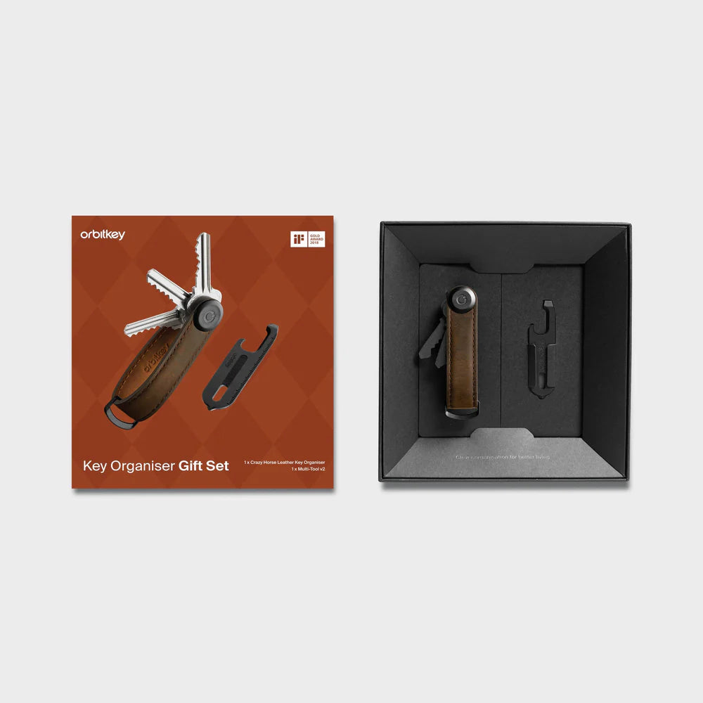 Orbitkey - Key Organizer Crazy Horse + Multi-Tool v2 Set