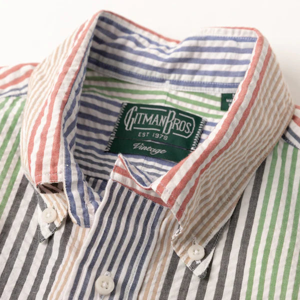 Gitman Vintage- VS Cabana Multi-Striped Seersucker