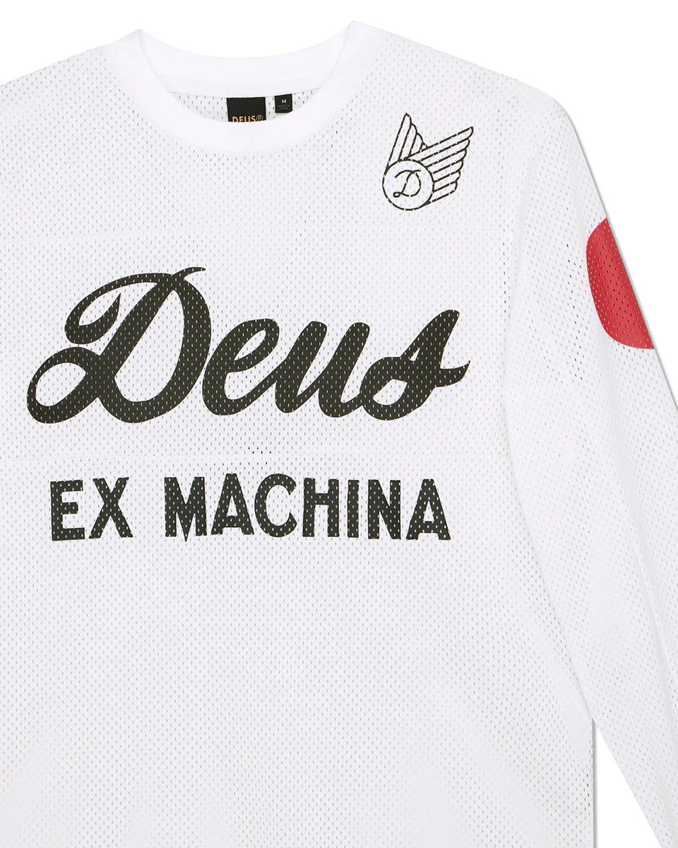 Deus ex Machina - Saber Moto Jersey in Vintage White