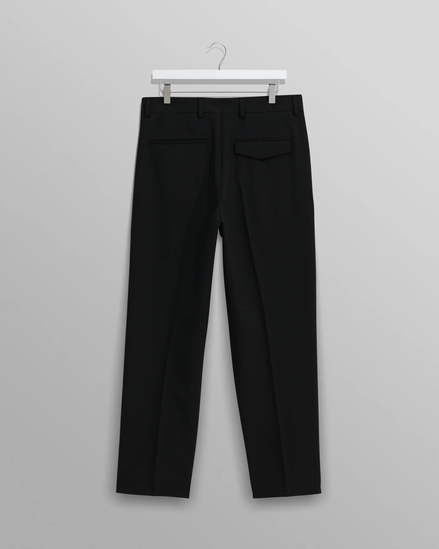 Wax London - Aubyn Black Wool Blend Twill Pleated Trousers