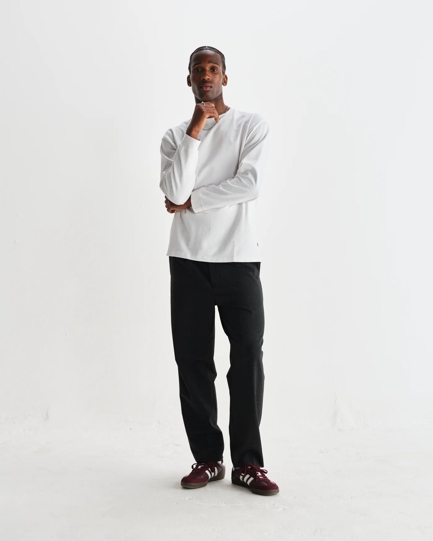 Wax London - Aubyn Charcoal Wool Blend Twill Pleated Trousers
