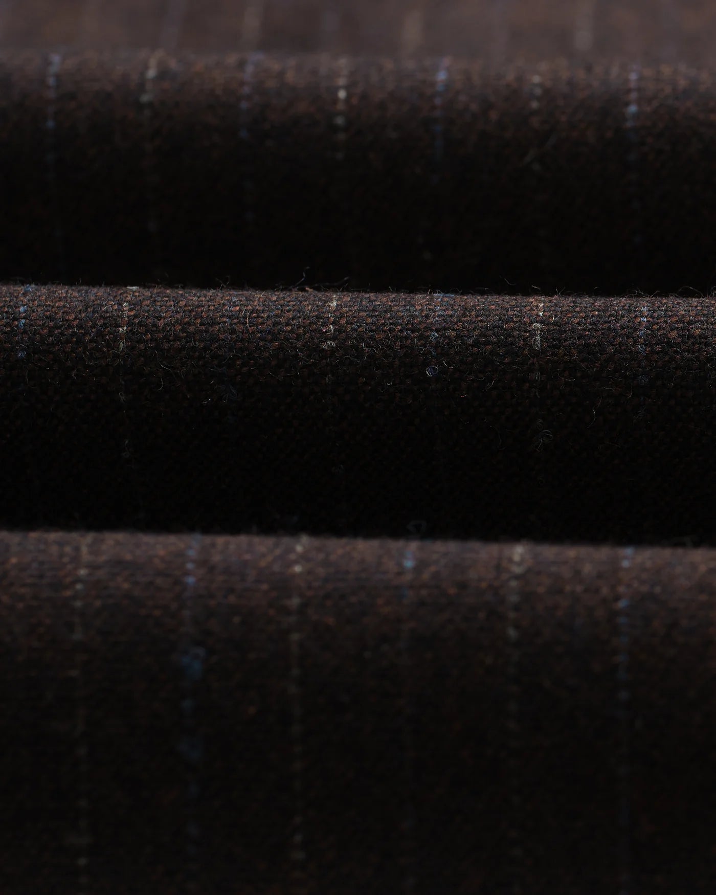 Wax London - Aston Dark Brown Wool Pinstripe Trousers
