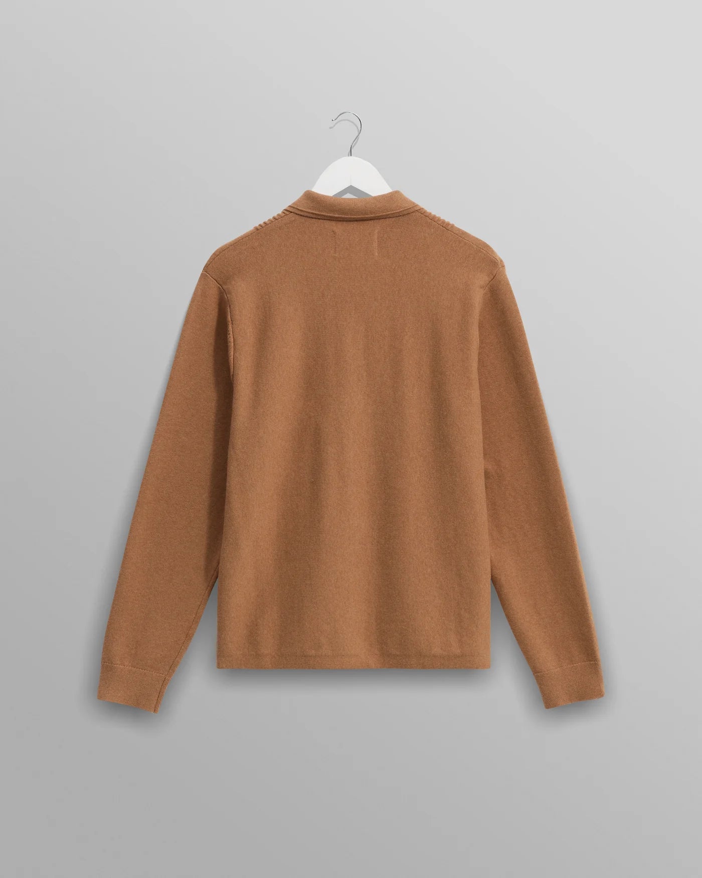 Wax London - Lennox Camel Milano Stripe Knitted Polo