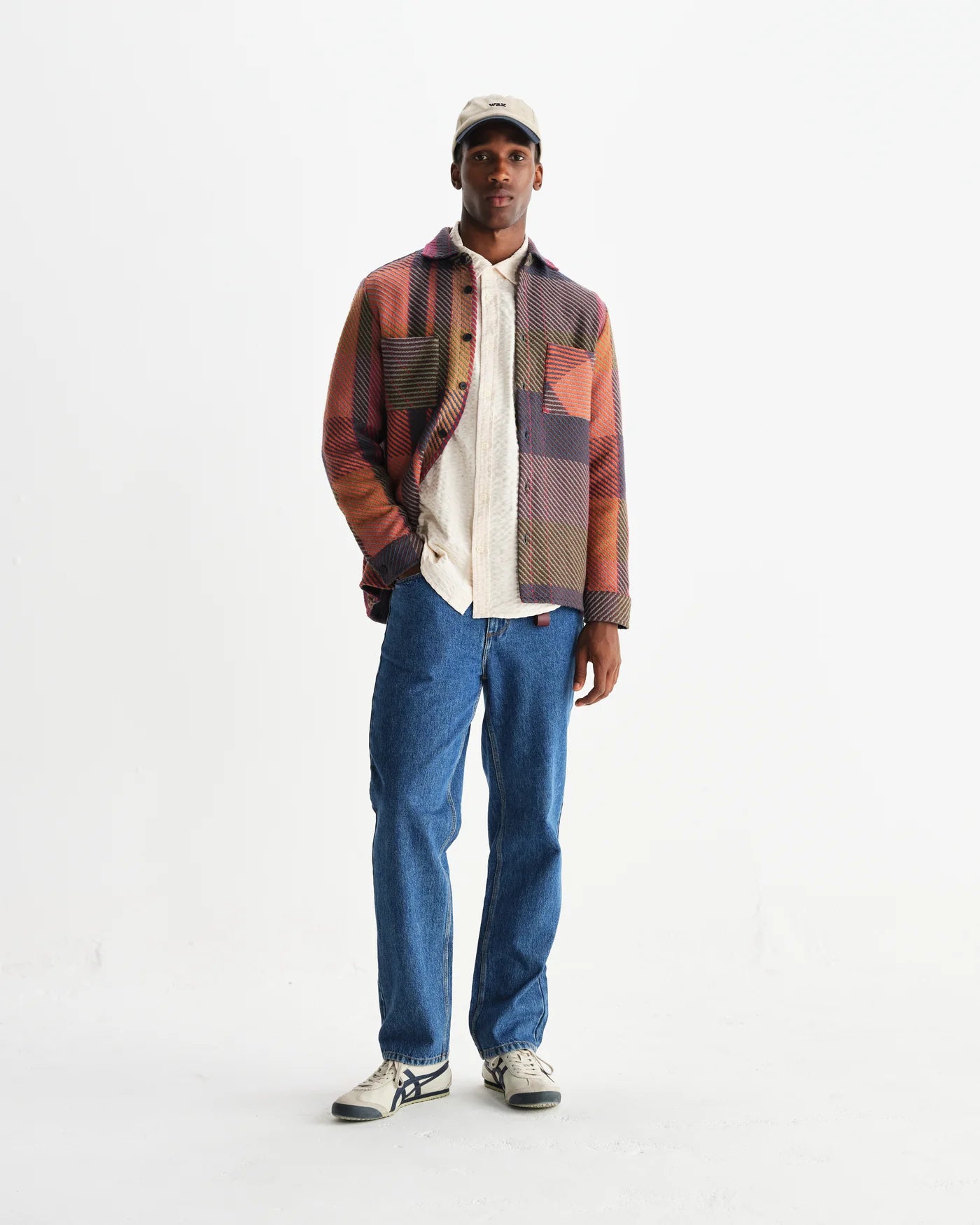 Wax London - Whiting Orange And Multicolour Tempo Check Overshirt