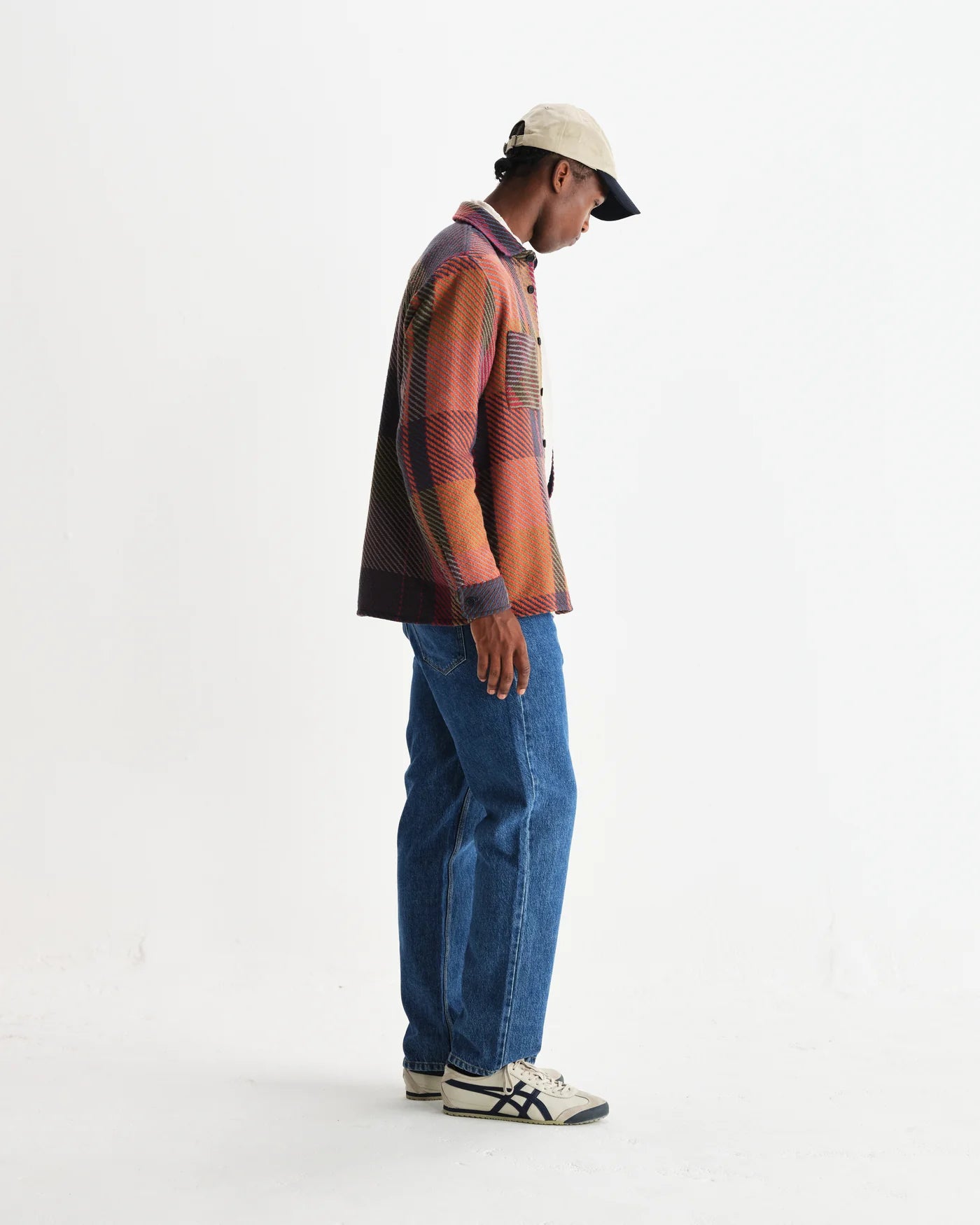Wax London - Whiting Orange And Multicolour Tempo Check Overshirt