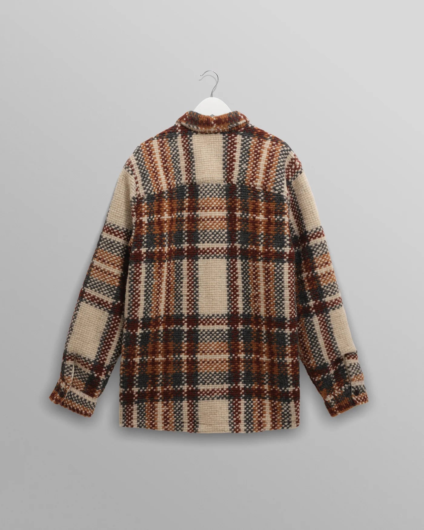 Wax London - Whiting Ecru And Multicolour Wool Bobble Overshirt