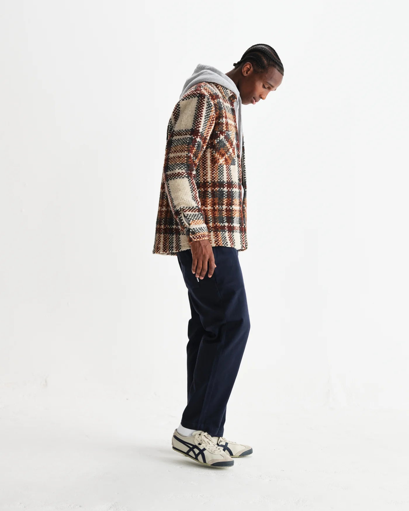 Wax London - Whiting Ecru And Multicolour Wool Bobble Overshirt