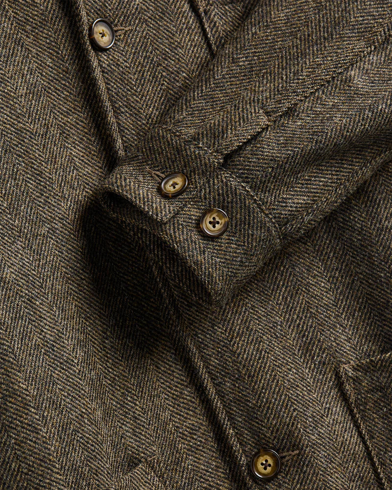 Portuguese Flannel - Labura Herringbone Wool in Brown
