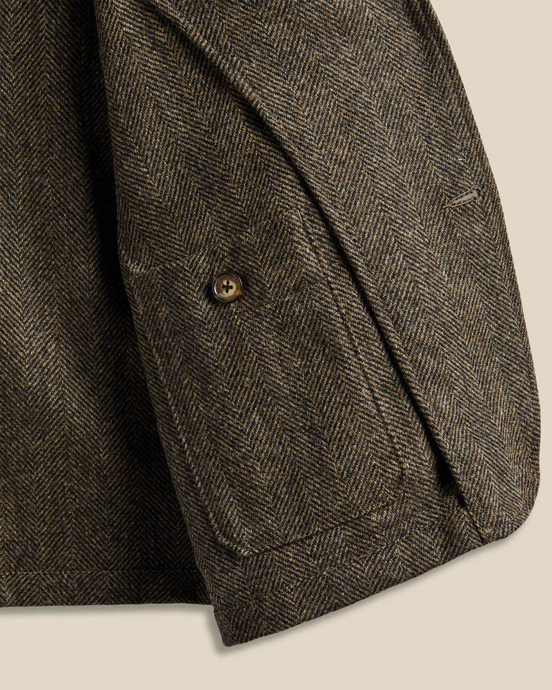 Portuguese Flannel - Labura Herringbone Wool in Brown
