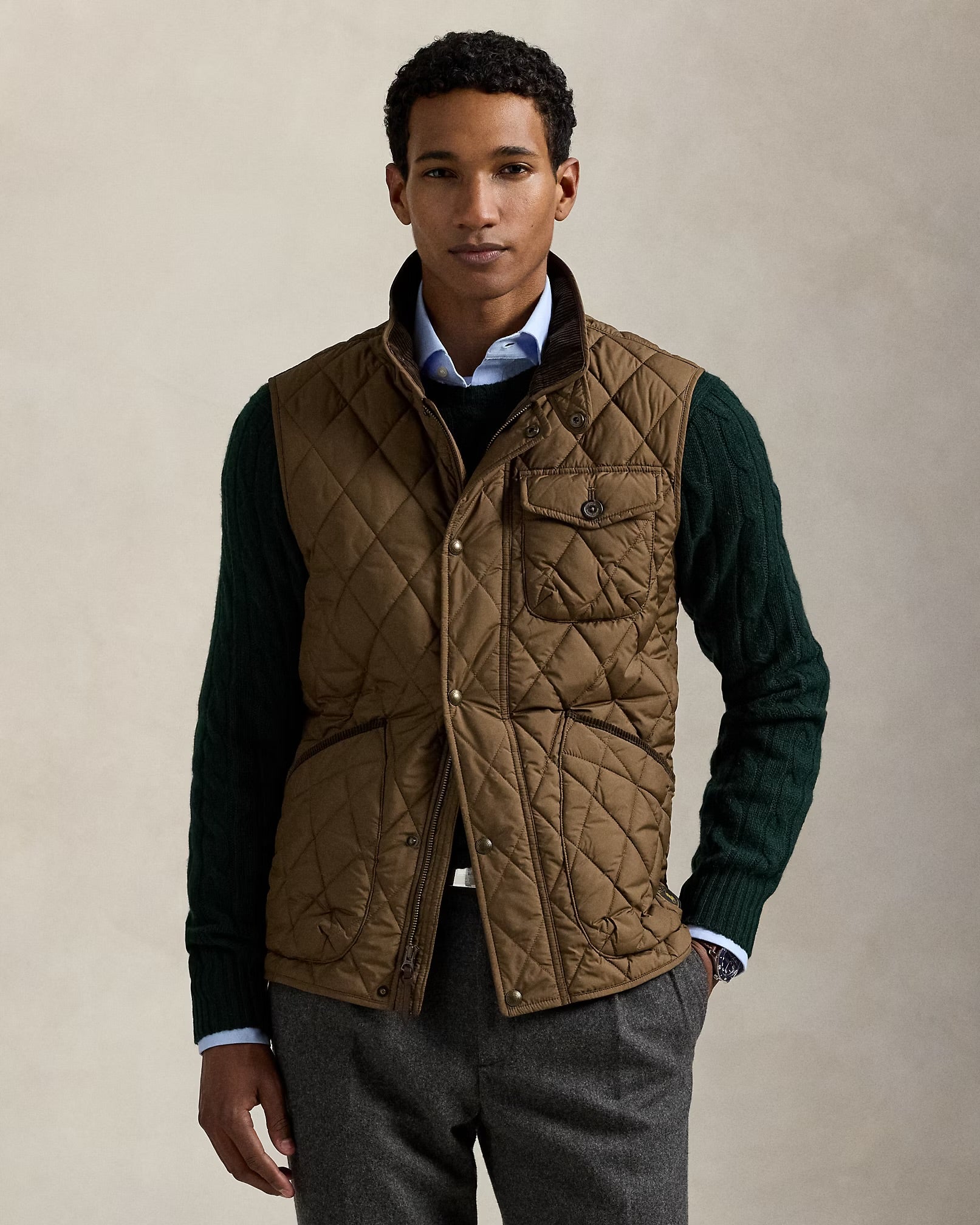 Polo Ralph Lauren - The Beaton Quilted Utility Vest in Chestnut