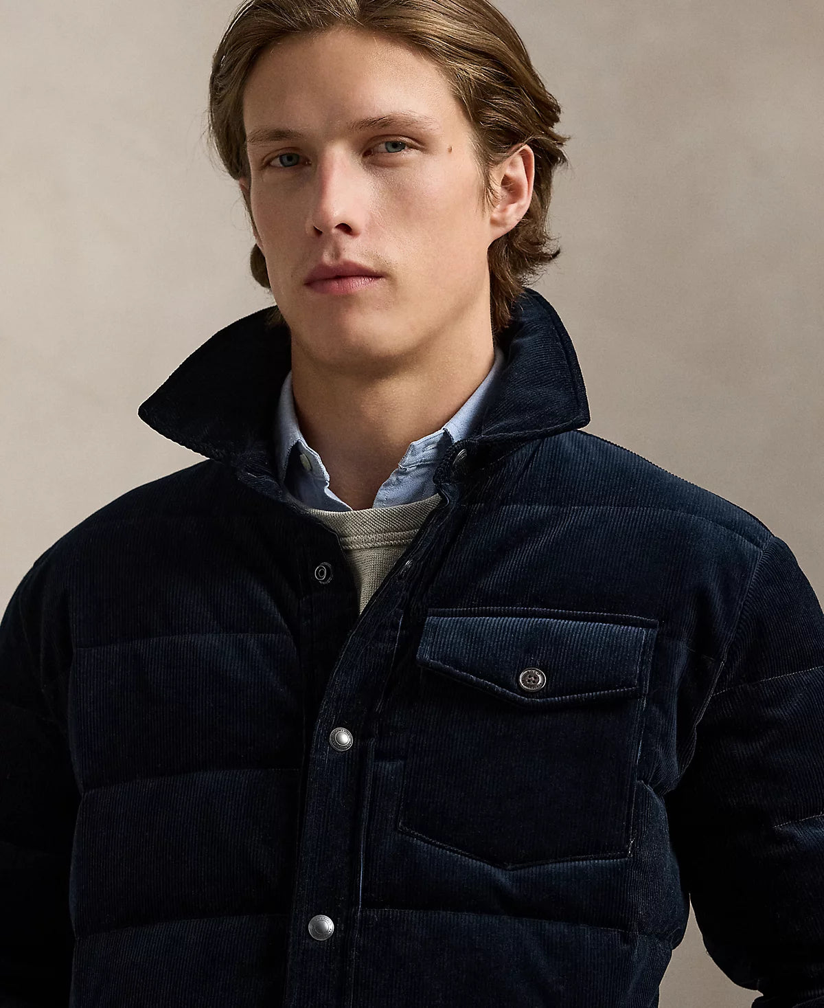 Polo Ralph Lauren - Corduroy Quilted Insulated Shirt Jacket in Navy