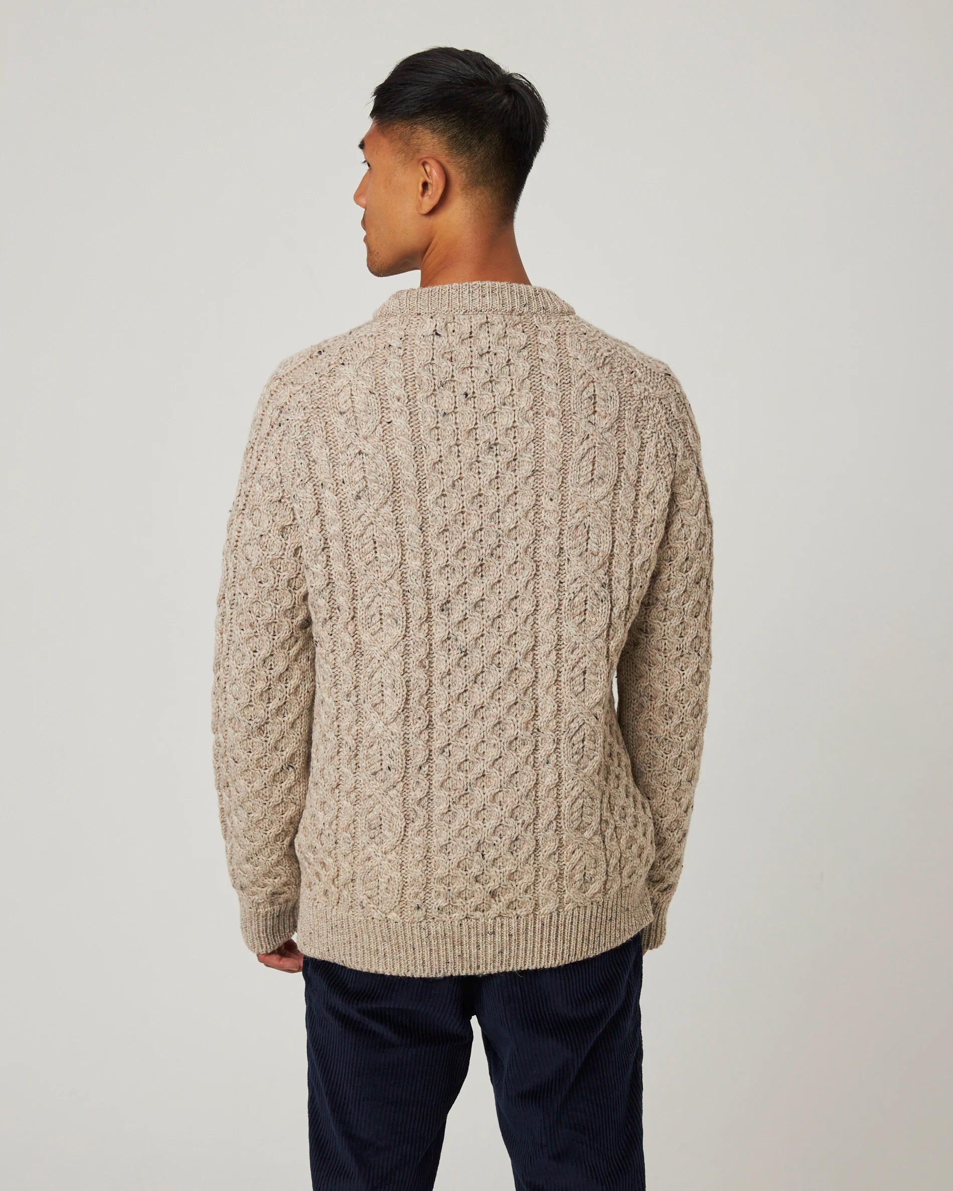 Peregrine - Hudson Aran Jumper in Skiddaw
