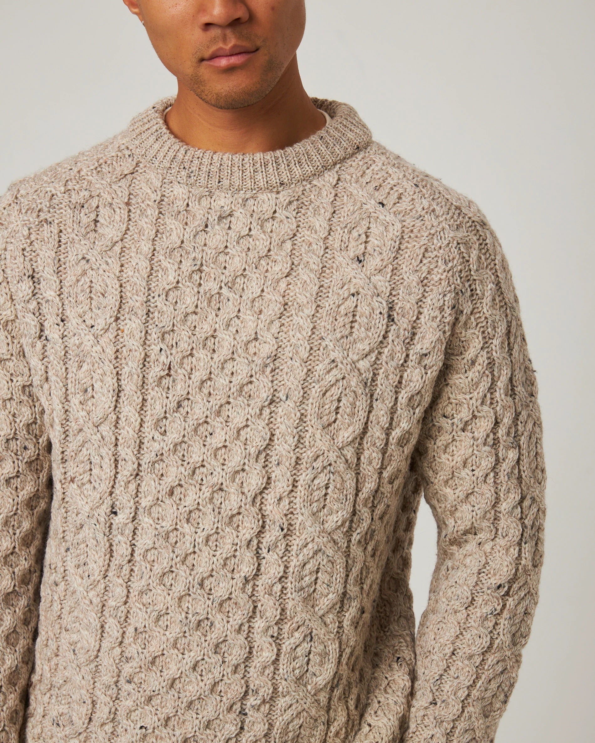 Peregrine - Hudson Aran Jumper in Skiddaw