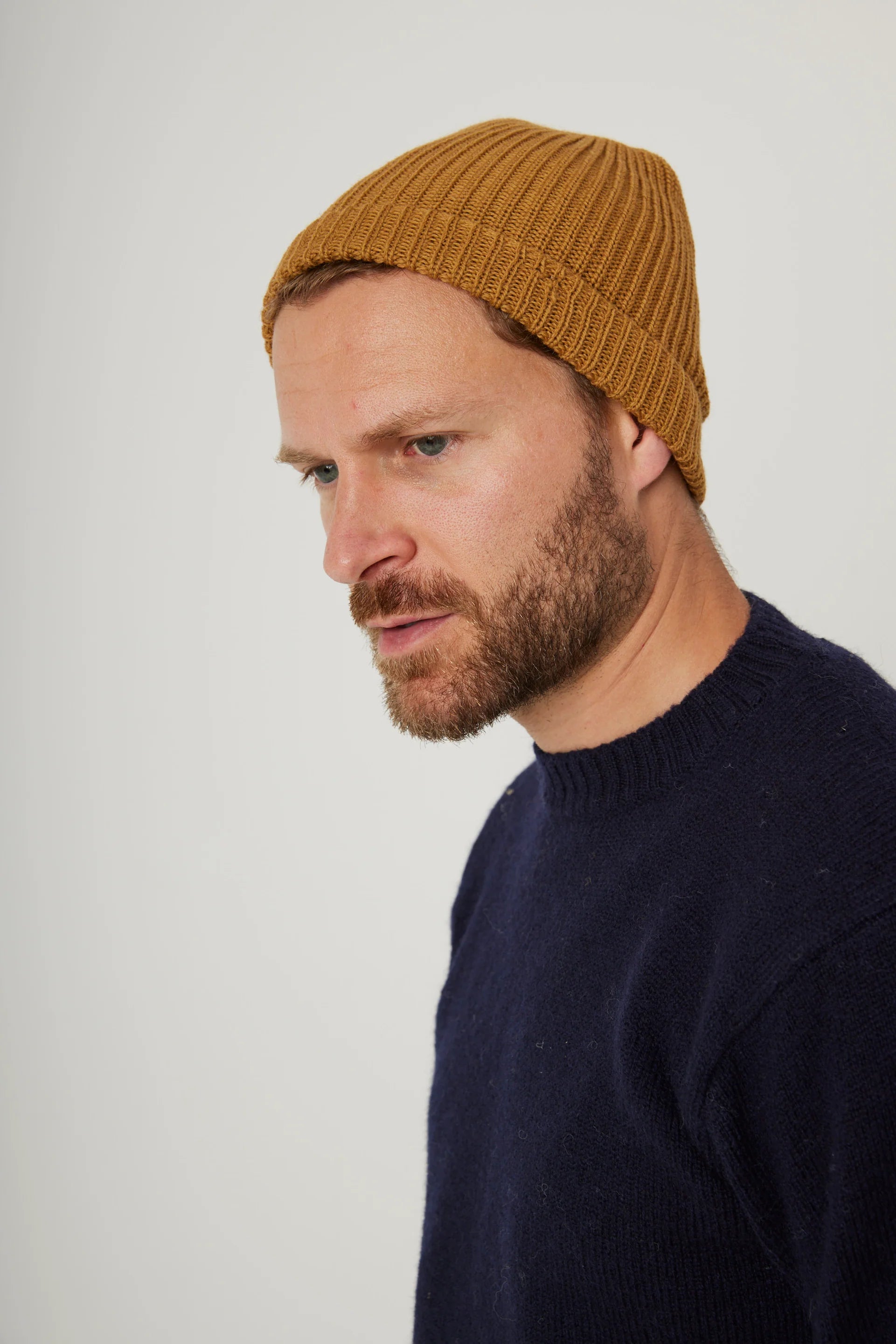 Peregrine - Porter Ribbed Beanie in Wheat