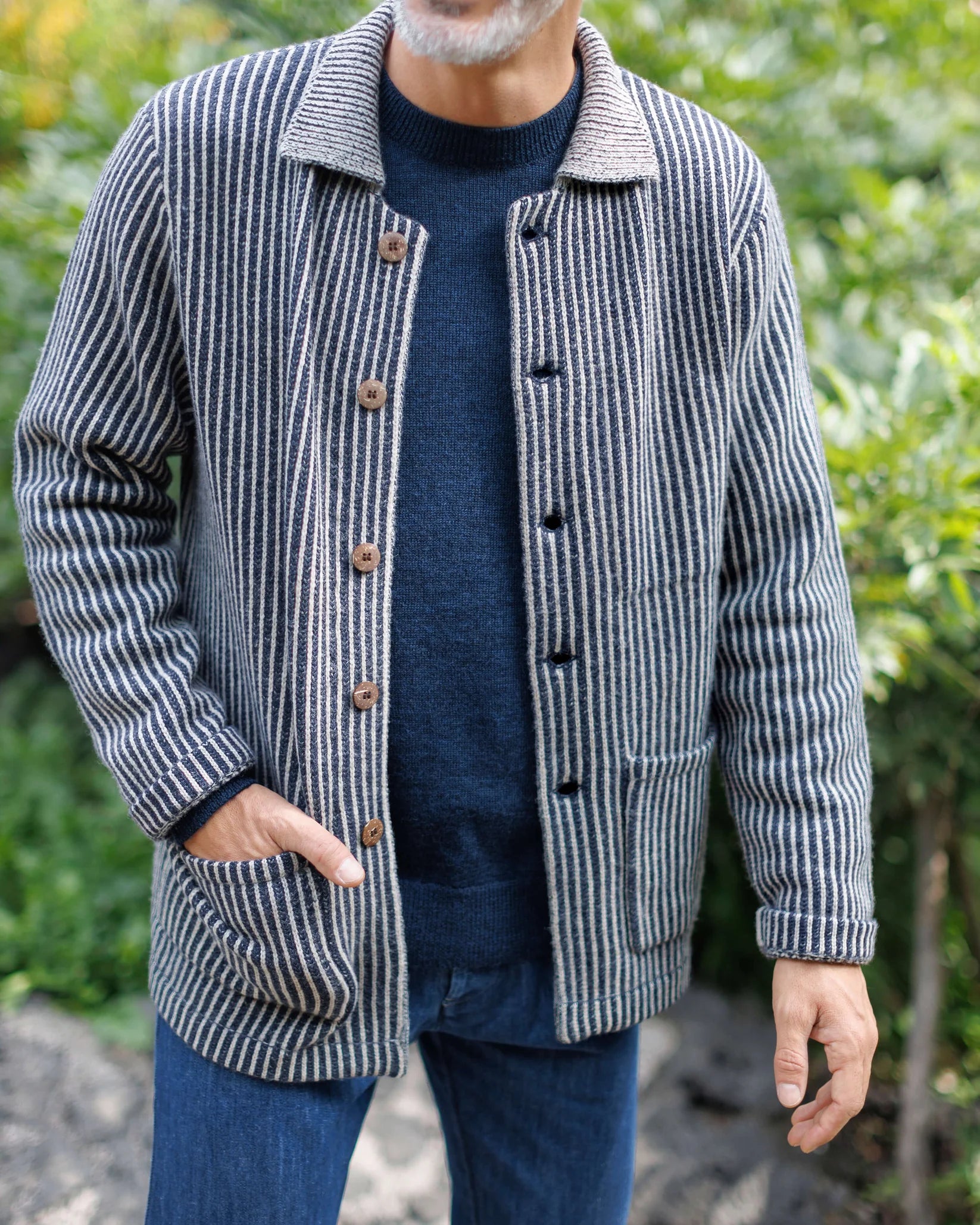 Alex Crane - Knit Kite Jacket in Lines