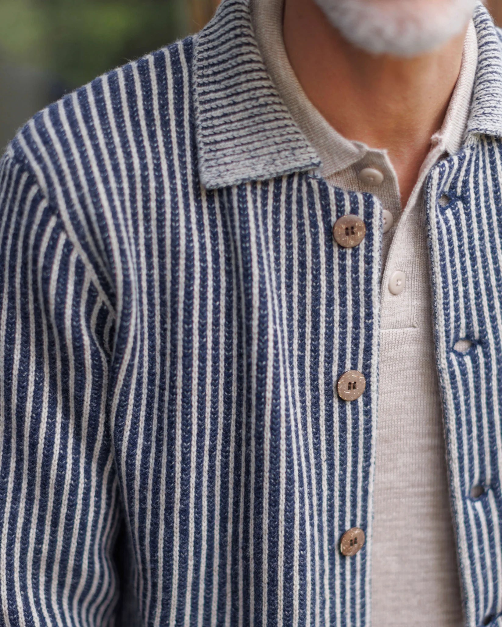 Alex Crane - Knit Kite Jacket in Lines