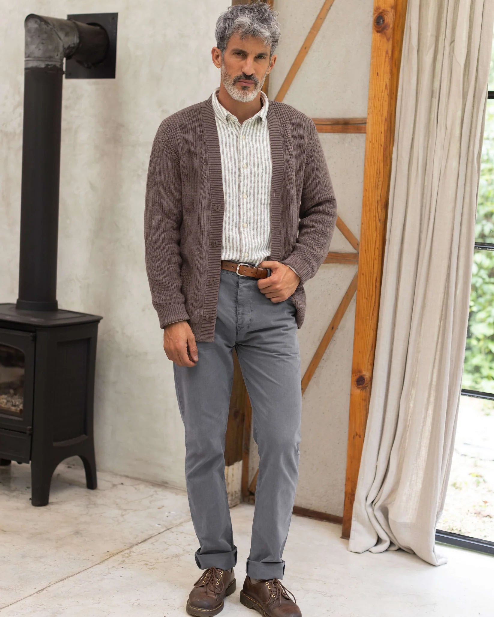 Alex Crane - Bay Cardigan in Coffee
