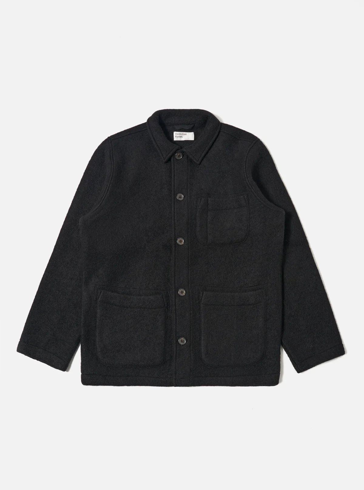 Universal Works - Wool Fleece Field Jacket in Black
