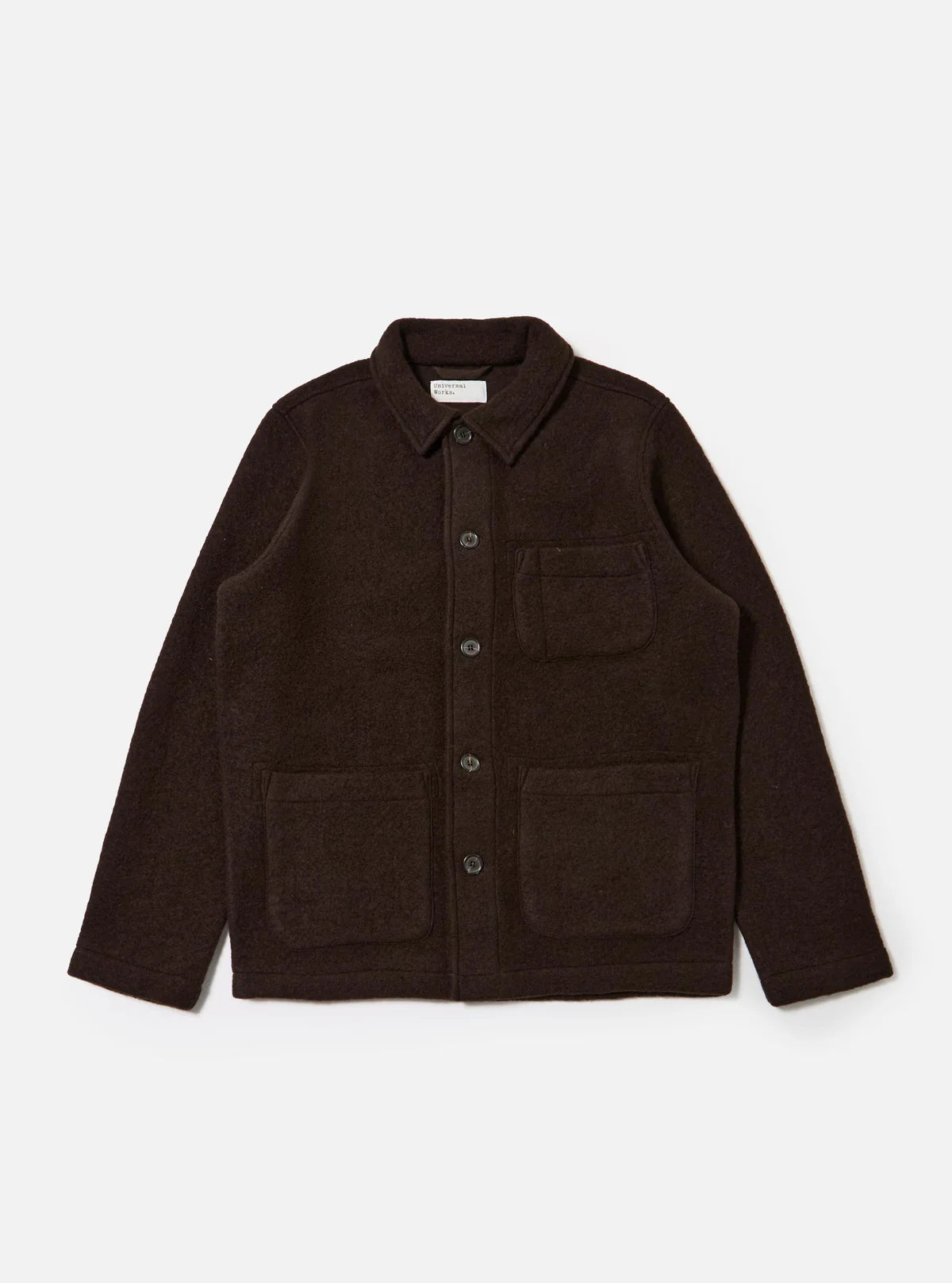 Universal Works - Wool Fleece Field Jacket in Brown