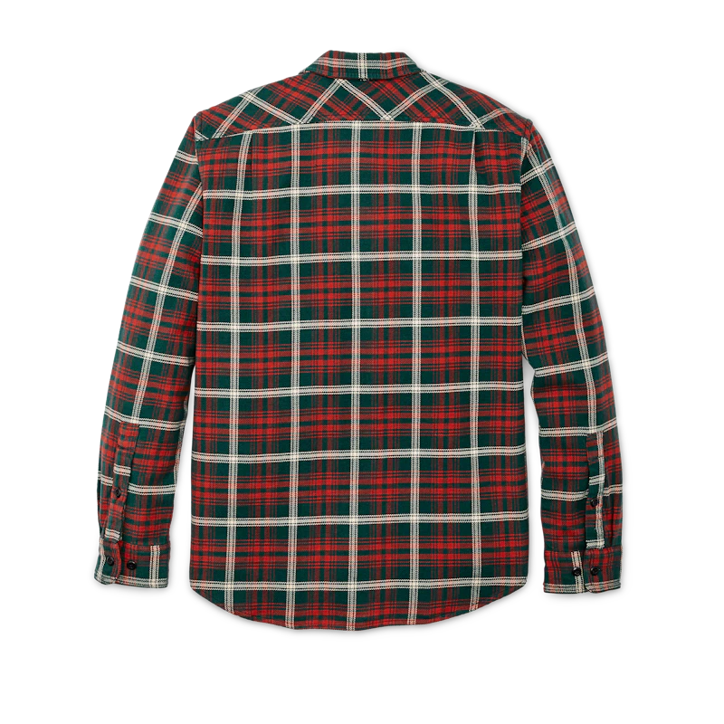 Filson- Vintage Flannel Work Shirt Green/Red/White Plaid