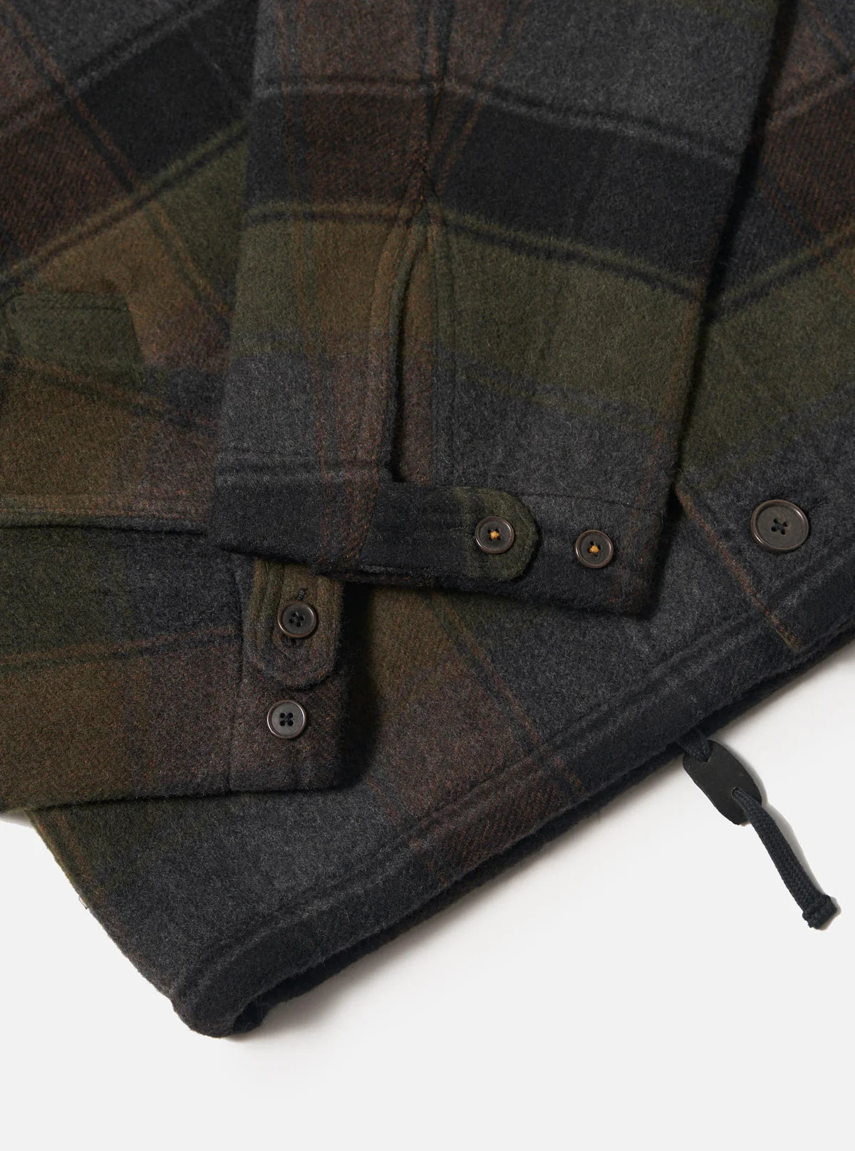 Universal Works - Berlin Wool Check Wayfarer Jacket in Black/Brown