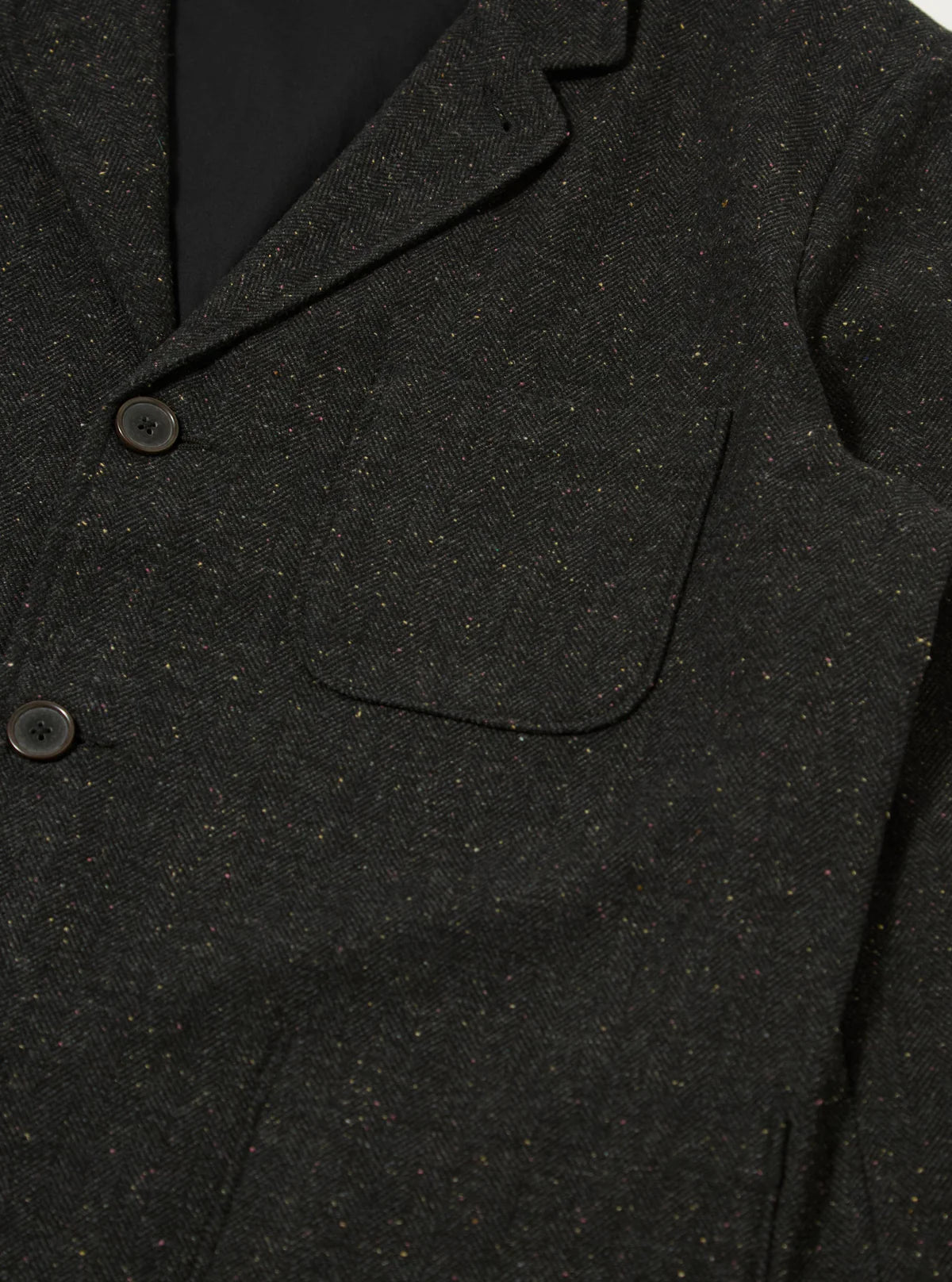 Universal Works - Tweed Three Button Jacket in Black Salt N Pepper