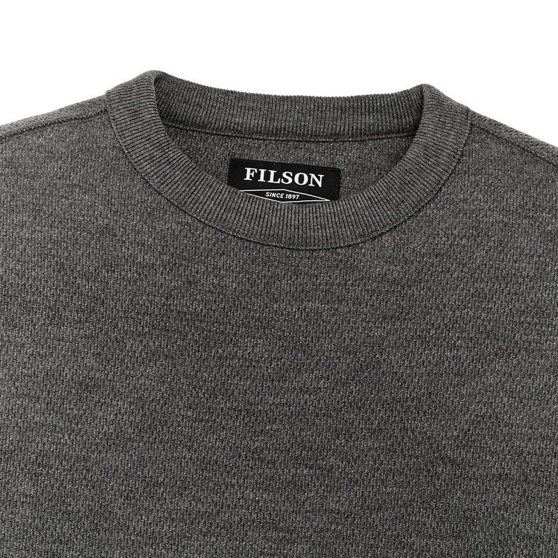 Filson- Waffle Knit Thermal Crewneck Charcoal
