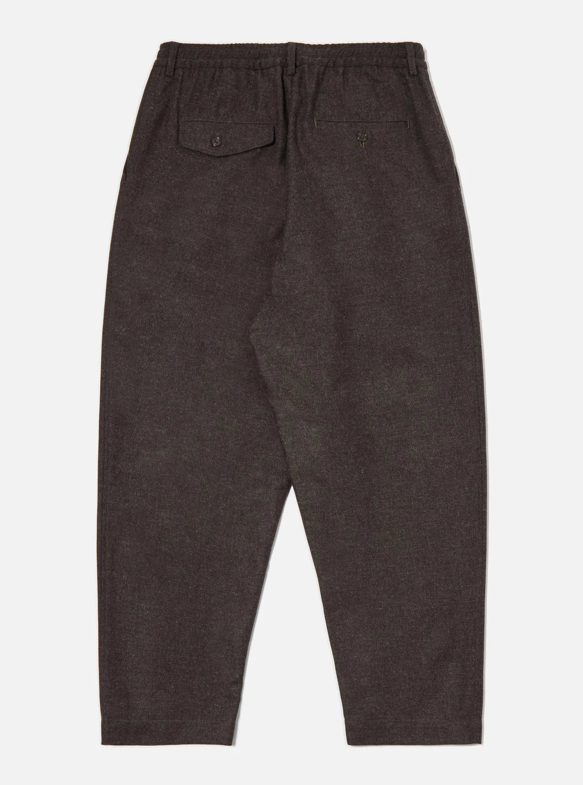Universal Works - Pleated Track Pant in Brown Upcycled Italian Tweed