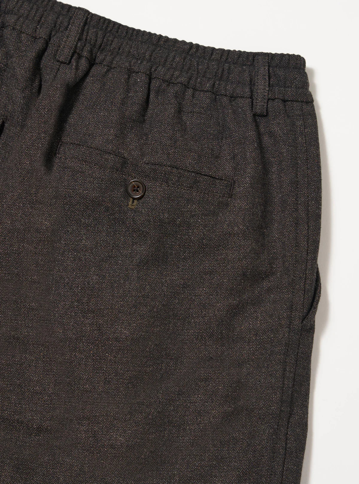 Universal Works - Pleated Track Pant in Brown Upcycled Italian Tweed