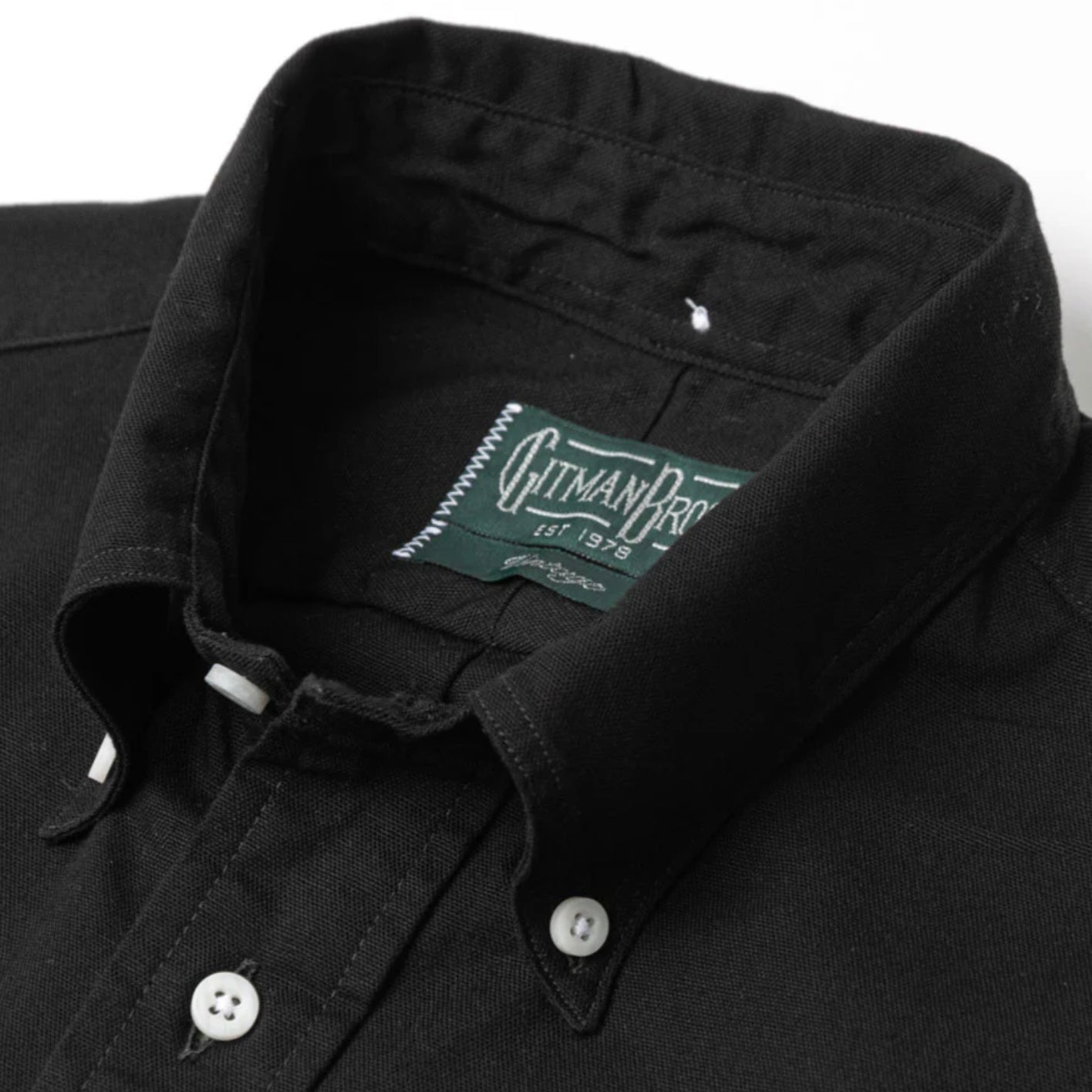 Gitman Vintage- Black Overdye Oxford