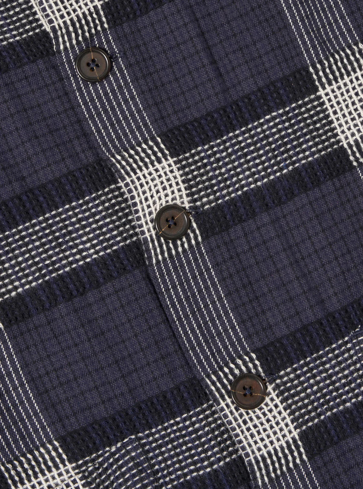 Universal Works - Easy Overshirt in Charcoal Polka Check