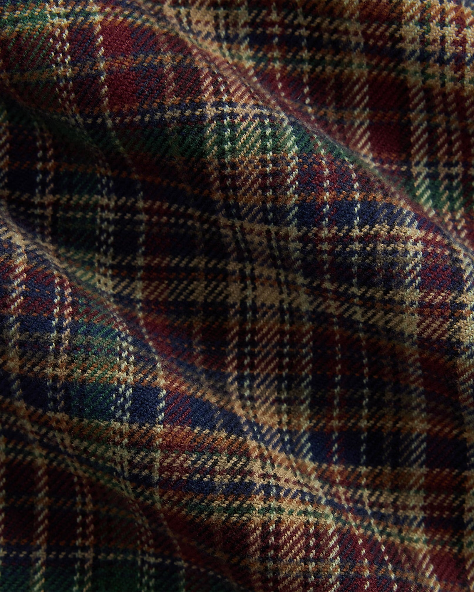 Polo Ralph Lauren - Classic Fit Plaid Brushed Flannel Shirt in Wine/Khaki