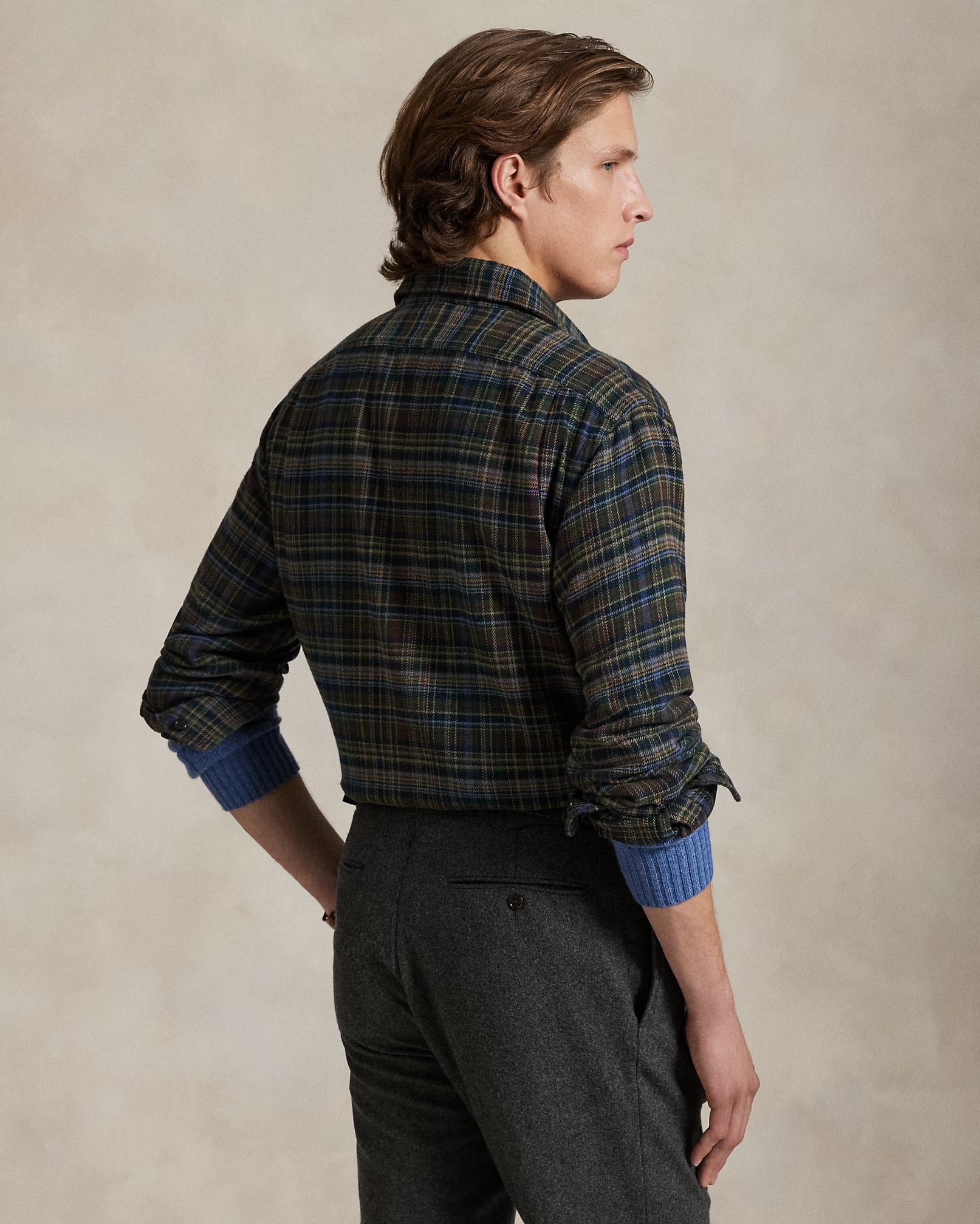 Polo Ralph Lauren - Classic Fit Plaid Brushed Flannel Shirt in Pine/Navy