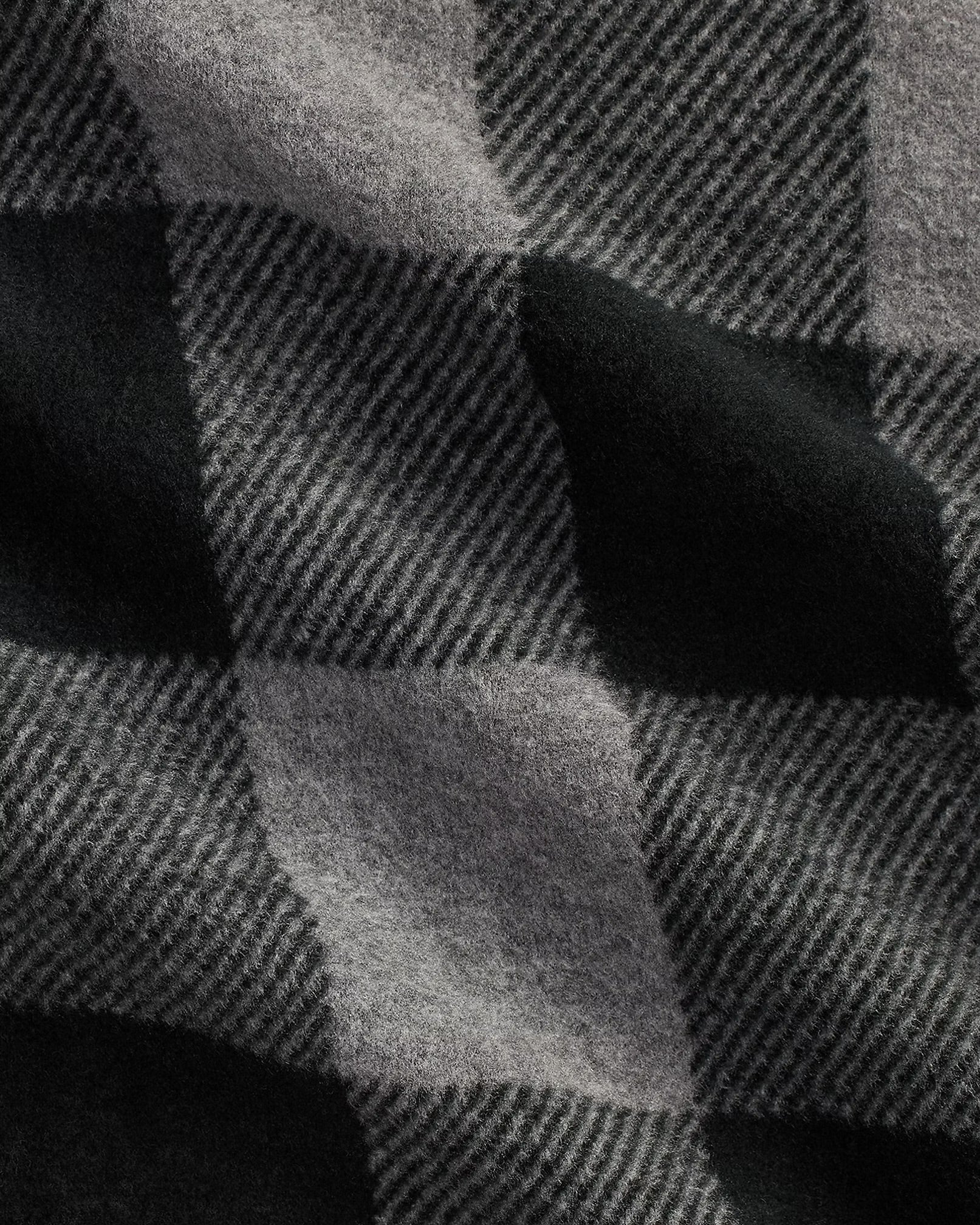 Polo Ralph Lauren - Knit Flannel Overshirt in Black/Grey Plaid