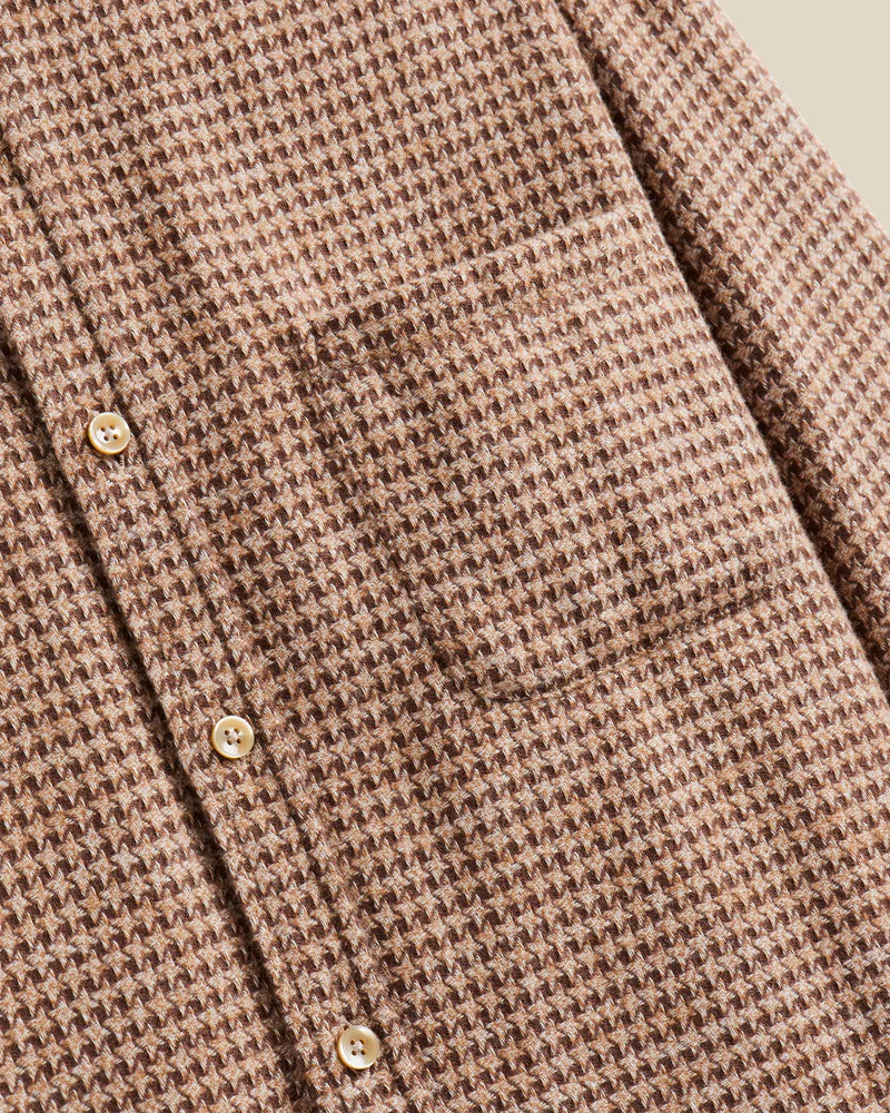 Portuguese Flannel: Abstract Pied Poule: Brown