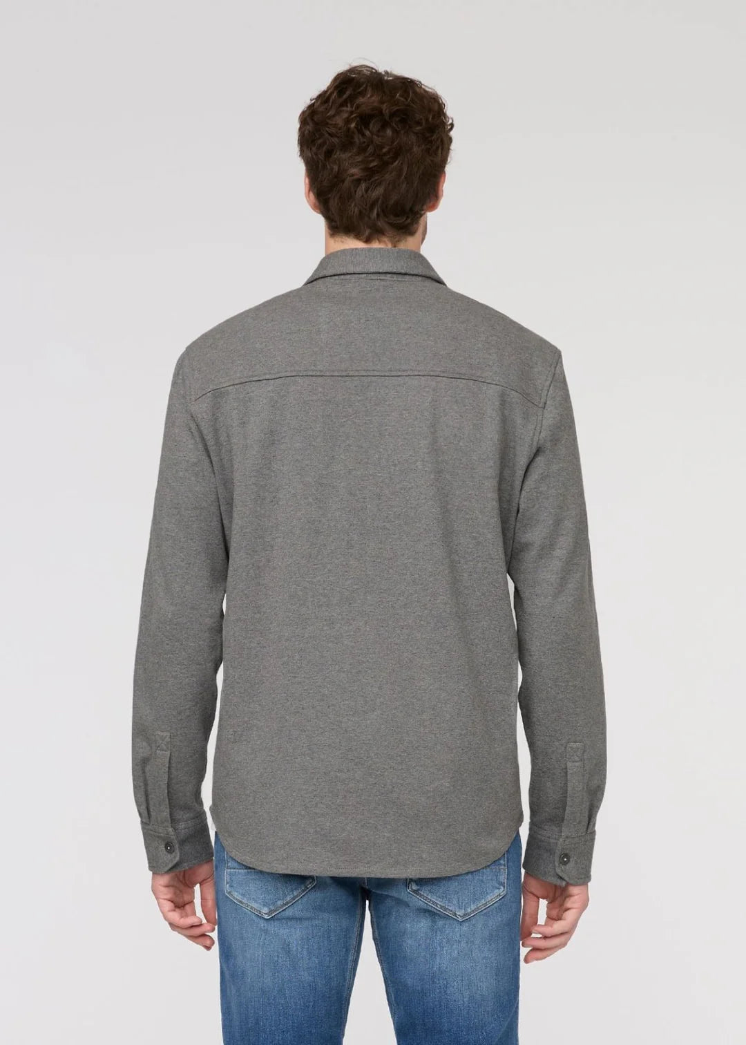 DUER - Performance Flannel Button Down in Heather Grey