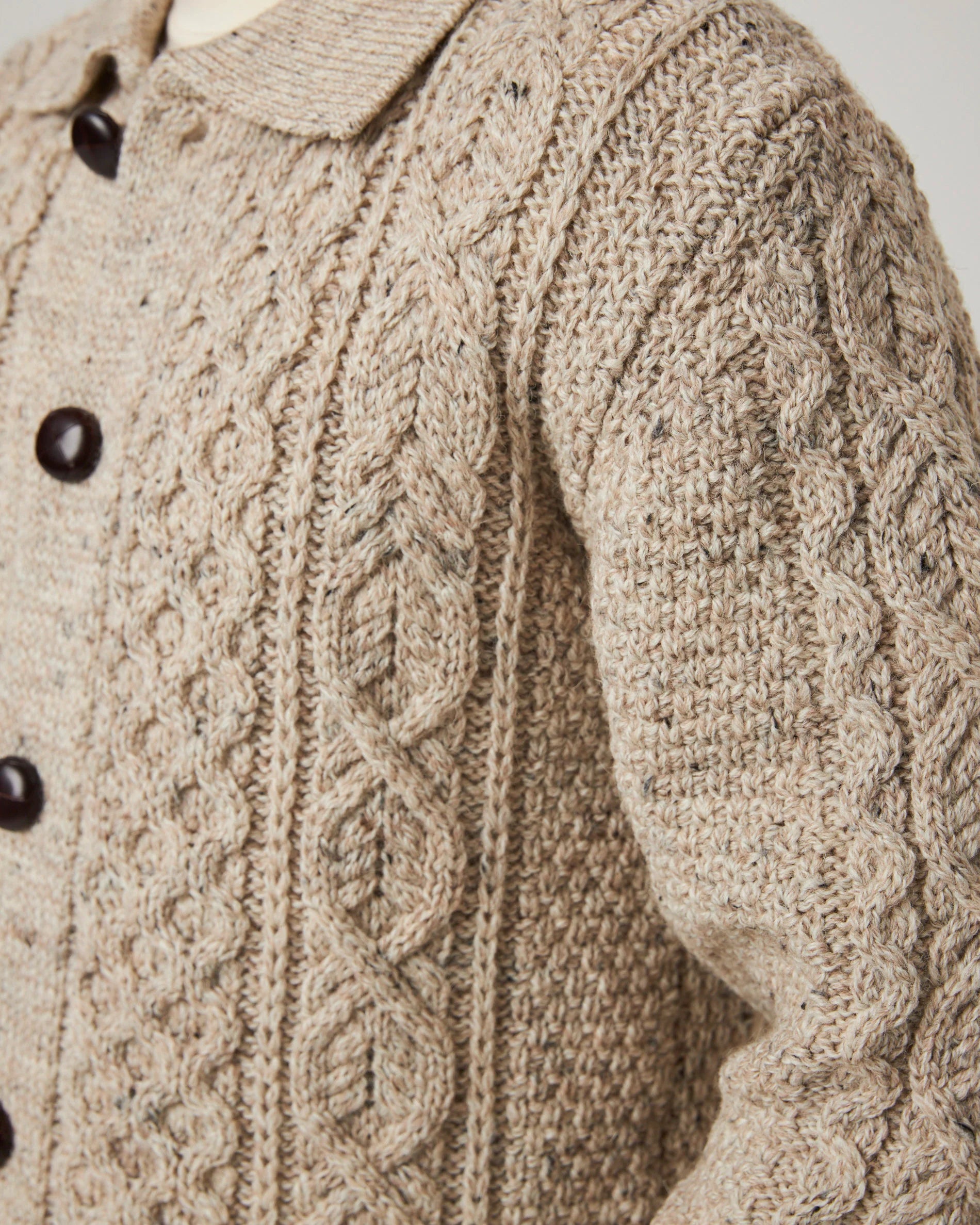 Peregrine - Hudson Aran Cardigan in Skiddaw