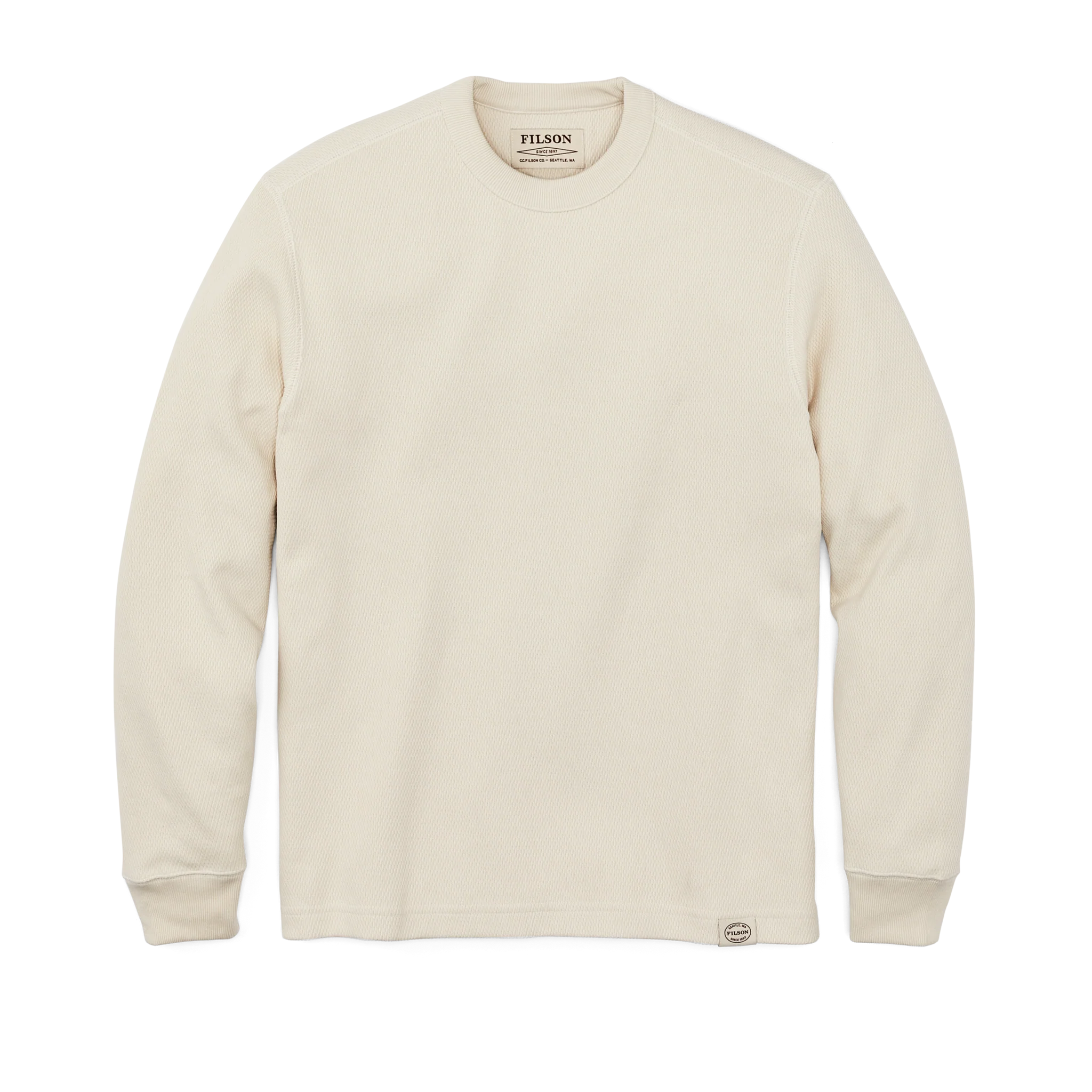 Filson- Waffle Knit Thermal Crewneck in Sand