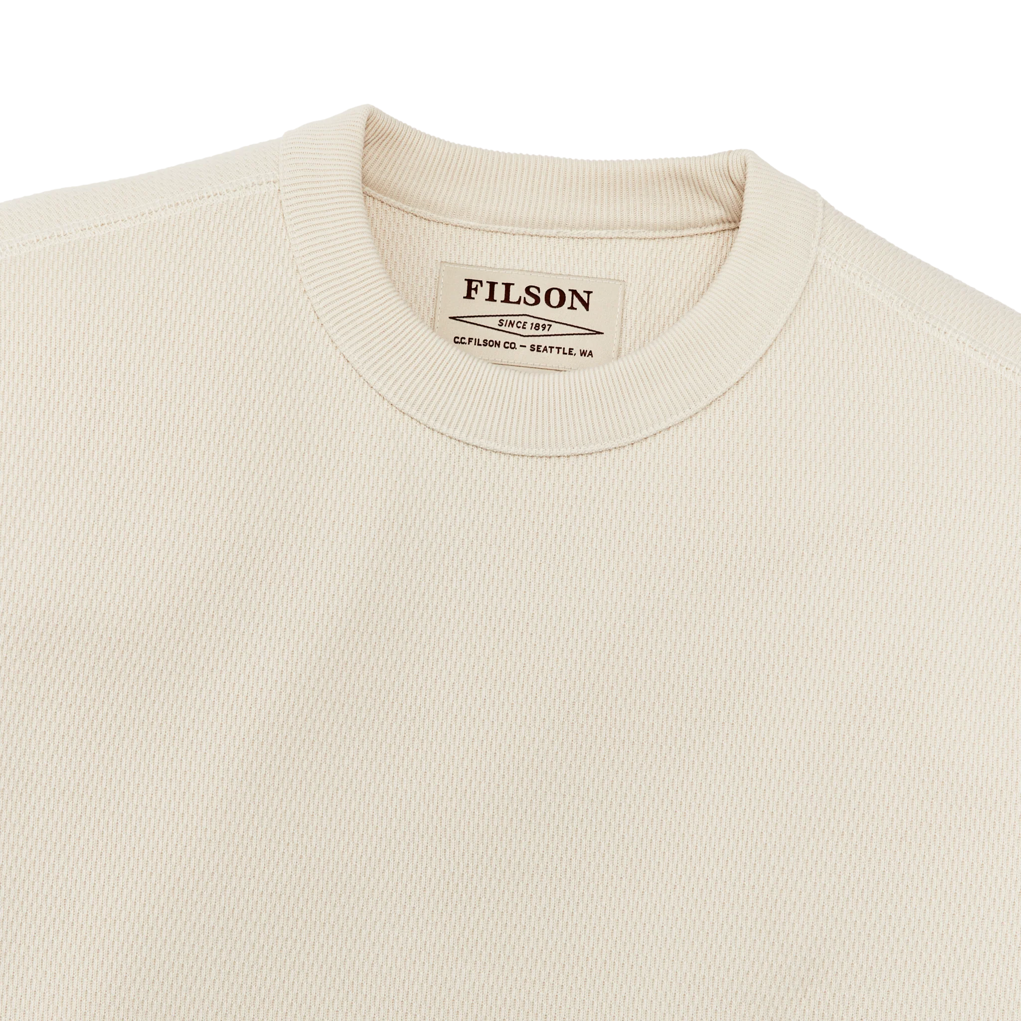 Filson- Waffle Knit Thermal Crewneck in Sand