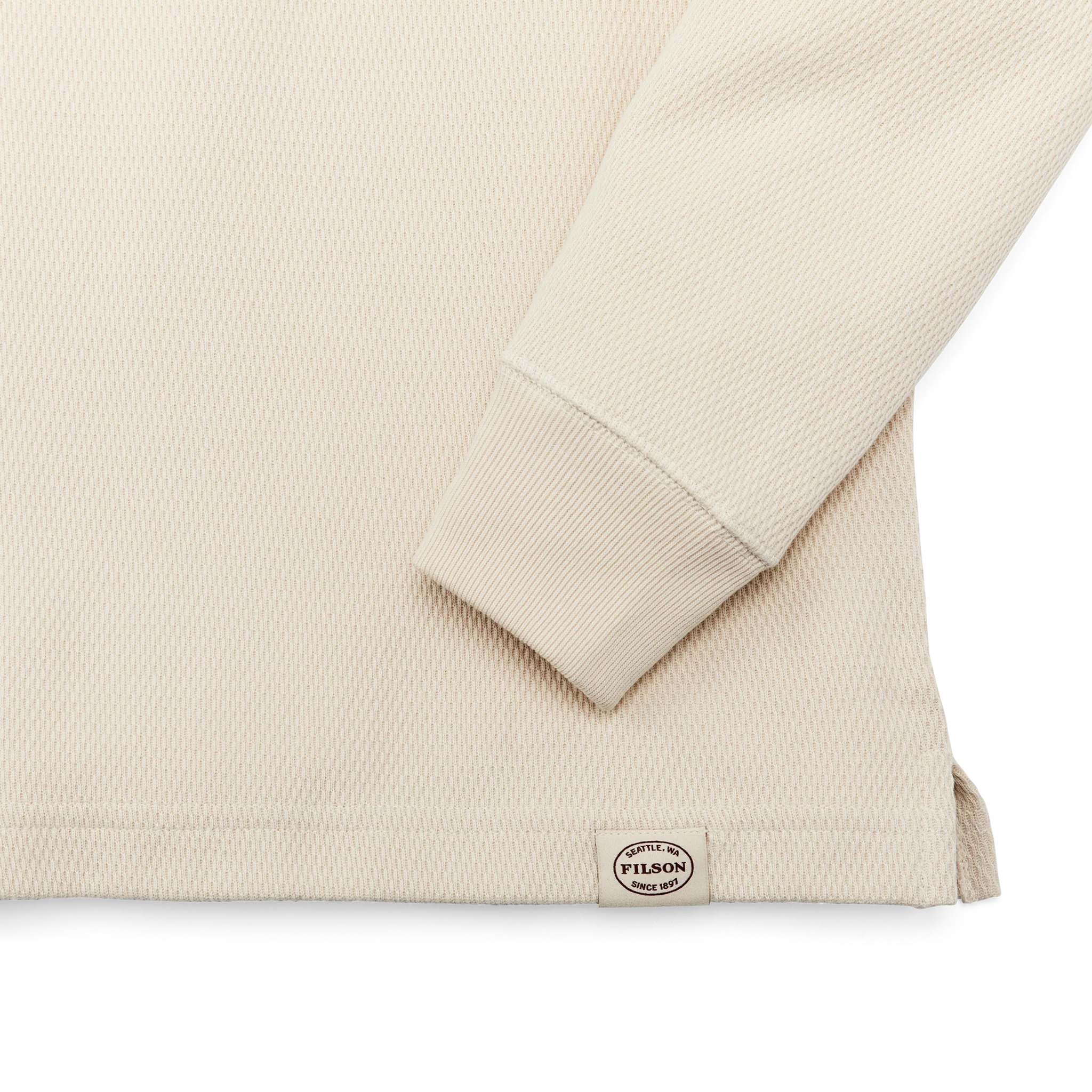 Filson- Waffle Knit Thermal Crewneck in Sand