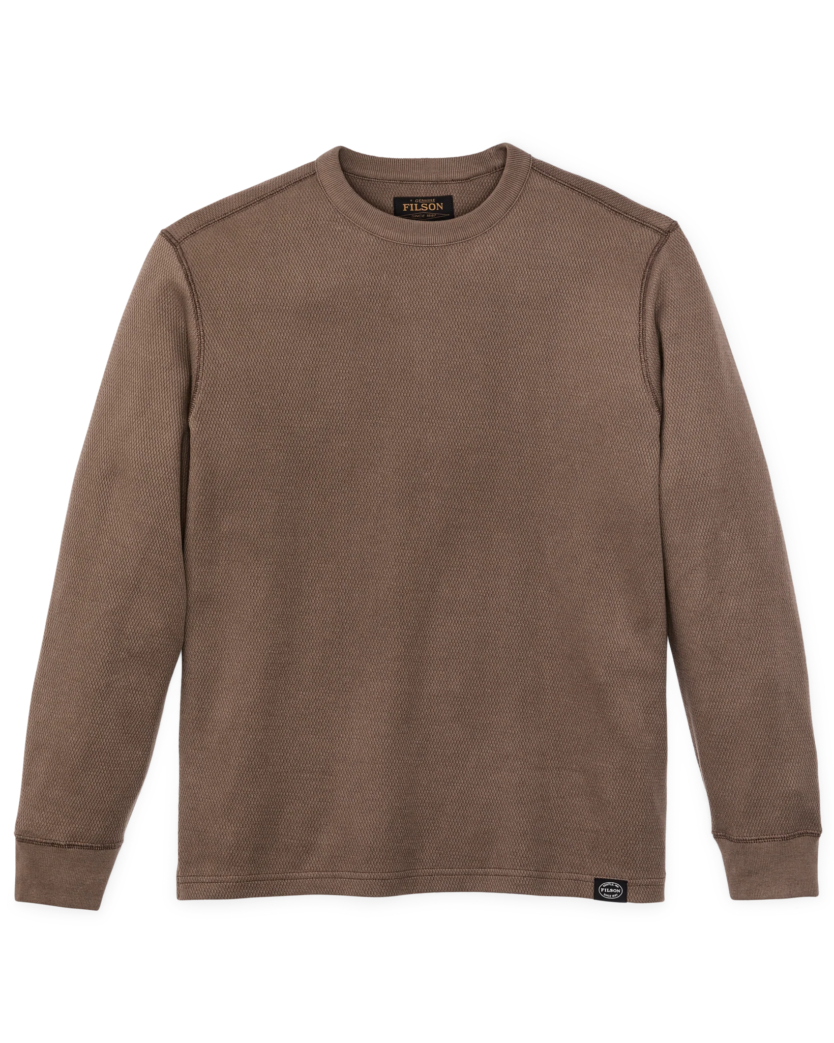 Filson- Waffle Knit Thermal Crewneck in Brown