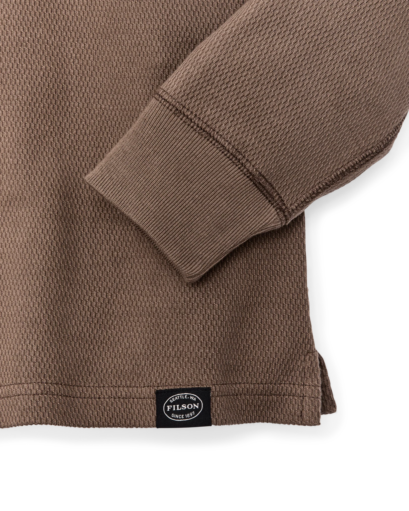 Filson- Waffle Knit Thermal Crewneck in Brown