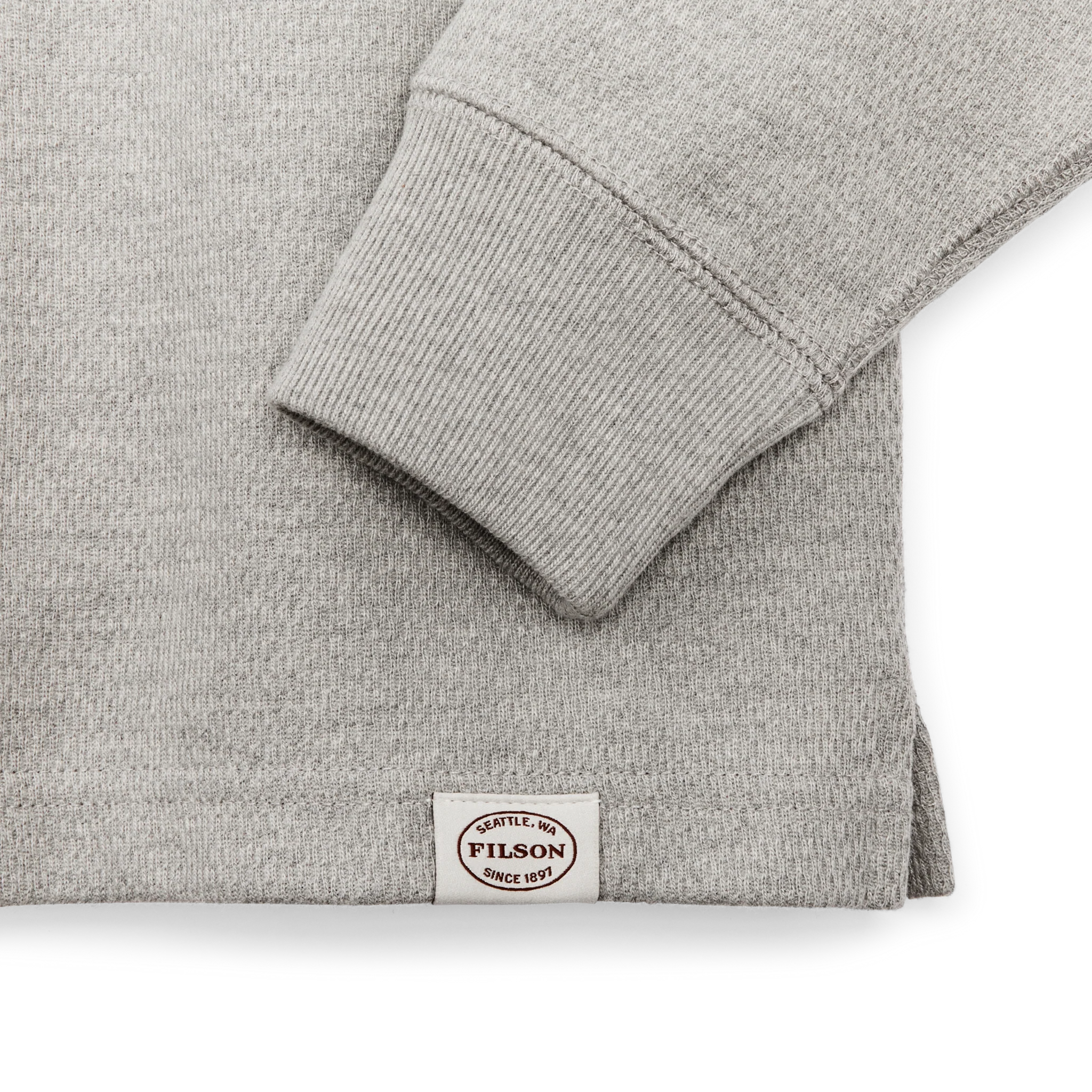 Filson- Waffle Knit Thermal Crewneck in Light Heather Grey