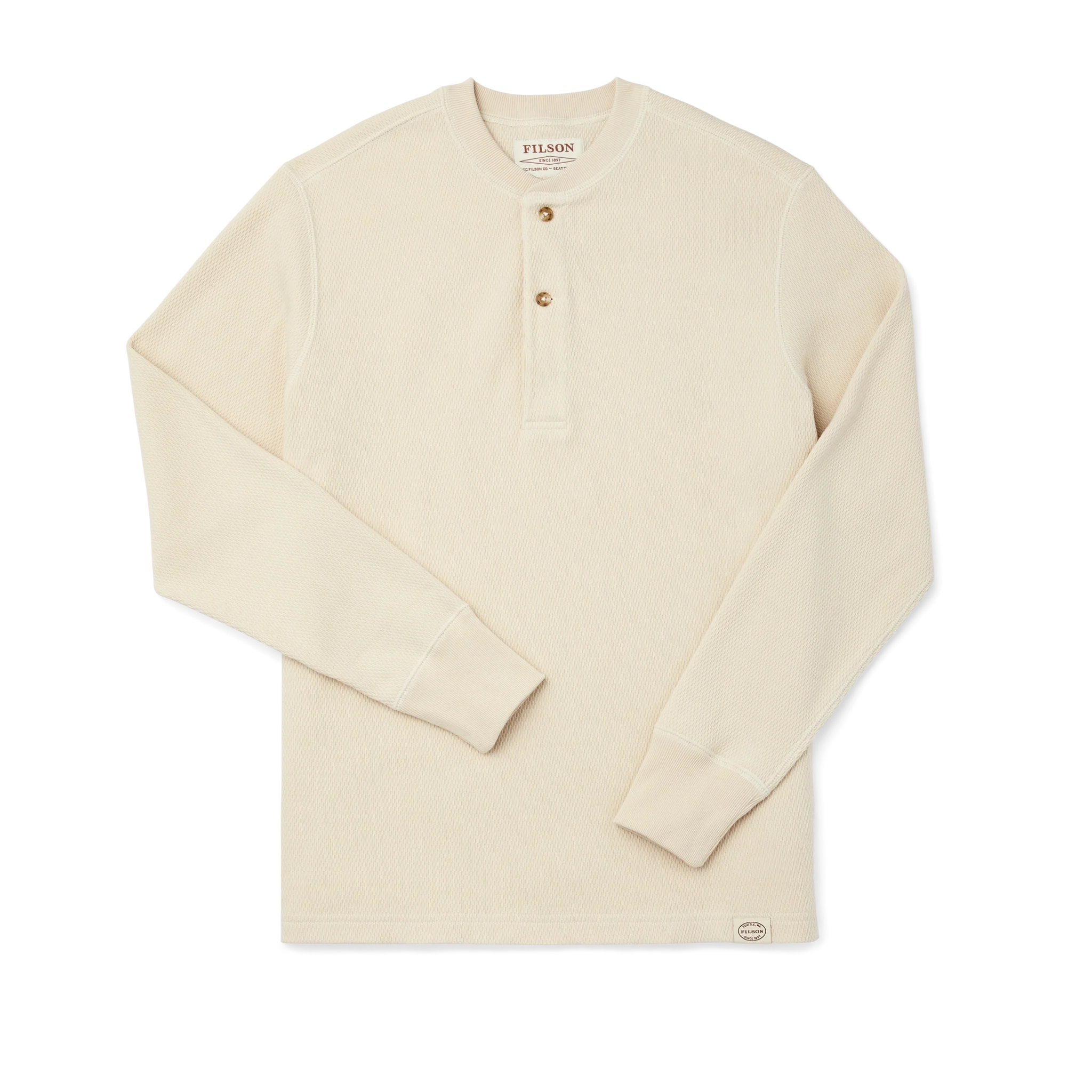 Filson - Waffle Knit Henley in Sand