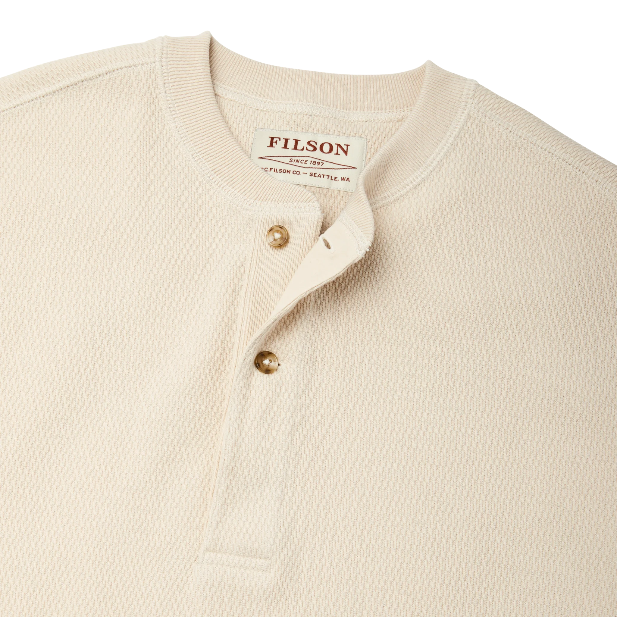 Filson - Waffle Knit Henley in Sand