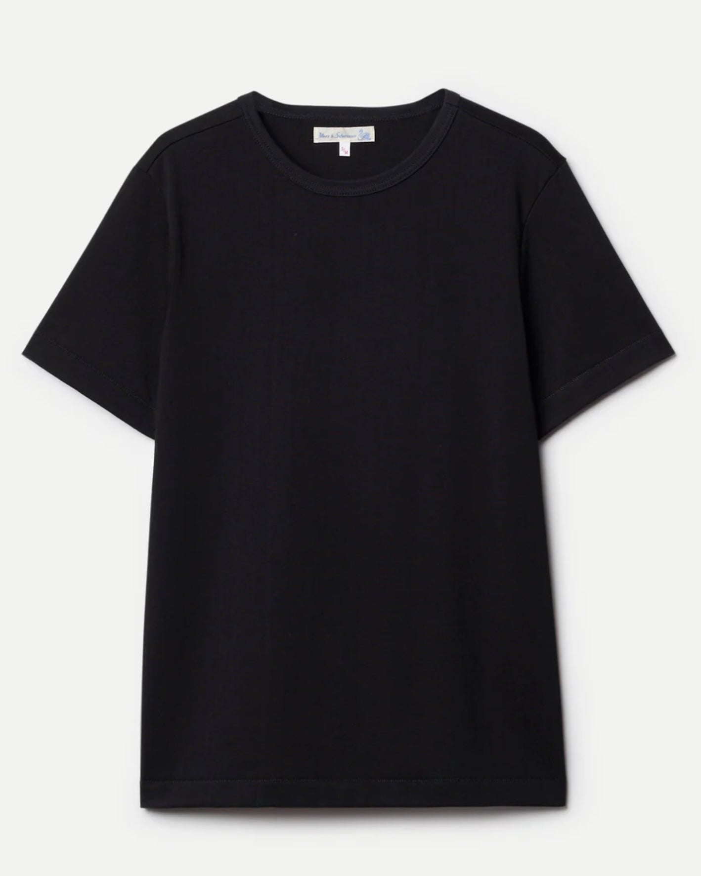 Merz b. Schwanen - 2M15 Vintage Machine Refined Classic Fit T-Shirt in Deep Black