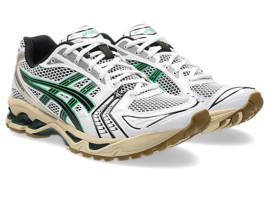 Asics - GEL-Kayano 14 in White/Hinoki Beige